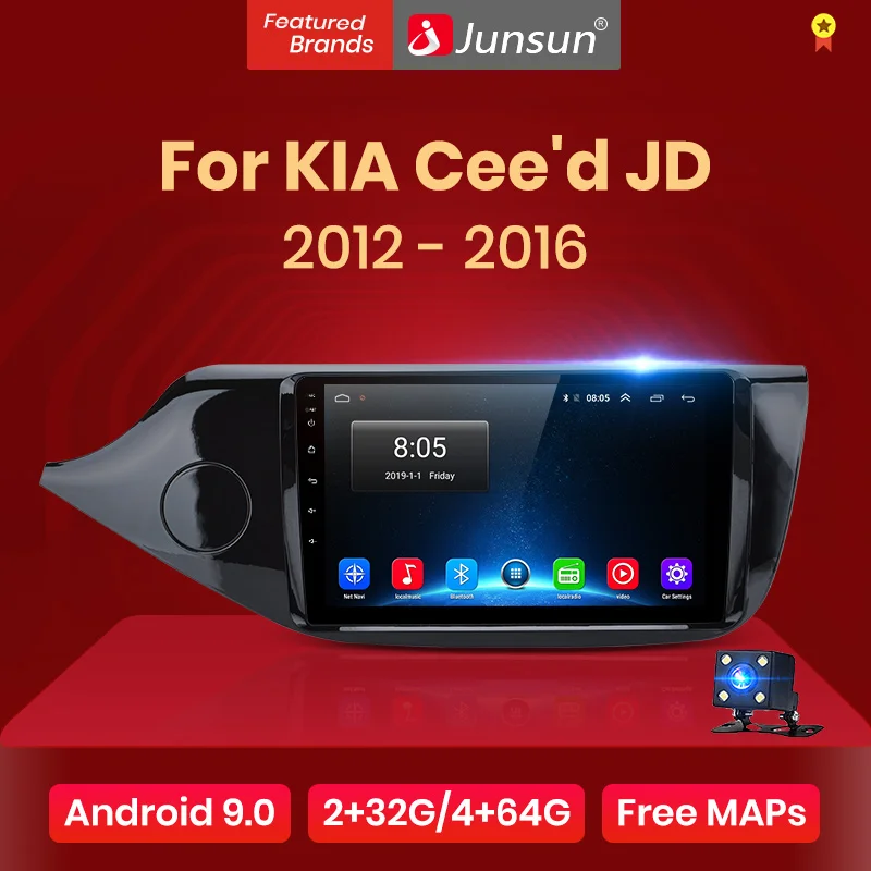 Junsun 2G + 32G Android 10 0 для KIA Cee 'd CEED JD 2012 2013 2014 2016 Авто 2 din Автомобильный Радио стерео