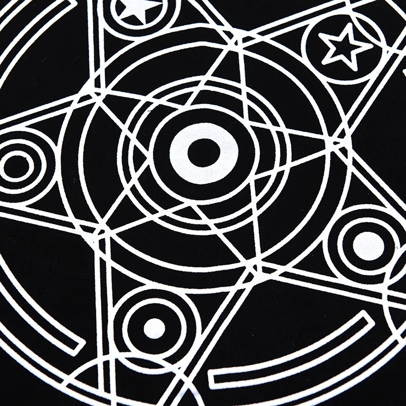 Бархатная скатерть Таро алтарь Wicca Pentacle Sun вышивка настольная игра 49 см x