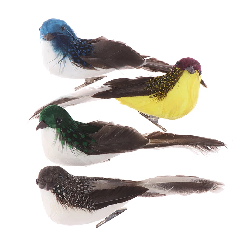 Много типов поддельных ремесленных птиц искусственные пенные Перья Мини птицы, украшения для стола для свадьбы, украшения для дня рождения детей, свадьбы