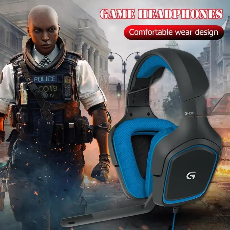  Logitech G430 7.1 Surround Gaming Headset Stereo USB Wired Headphones Adjustable Noise-cancelling R