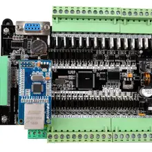 Ethernet FX1N FX2N FX3U 32MT 6AD 2DA PLC 8x100 кГц импульсный RS232 RS485 Modbus RTU 24VDC для Mitsubishi PLC, может NTC опционально