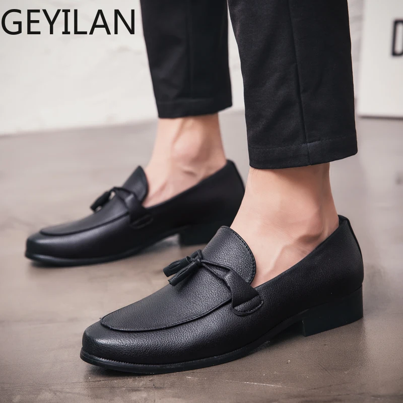 

Shoes Fashion Casual Men Shoes tassel England Leather Breathable Soft Bottom Business club party shoes Zapatos De Hombre o4