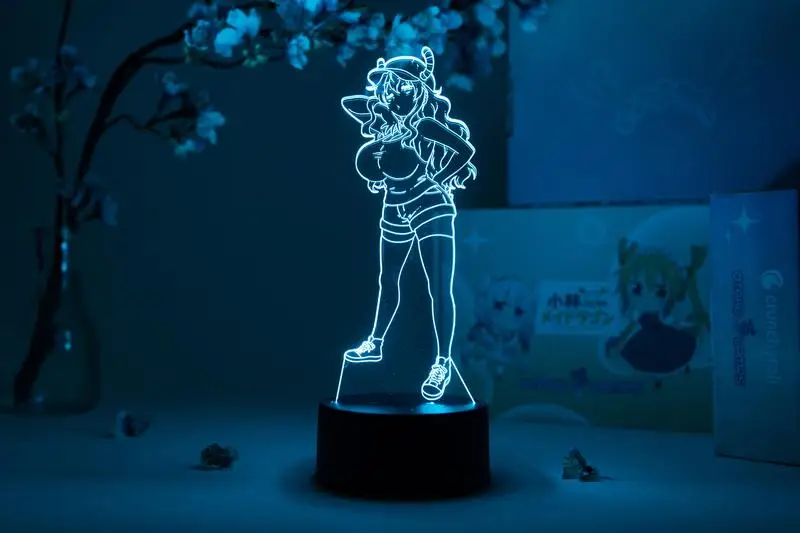 

Quetzalcoatl Lucoa LED Night Light for Bedroom Decoration Christmas Gift Lamp Manga Miss Kobayashi's Dragon Maid Anime Figure