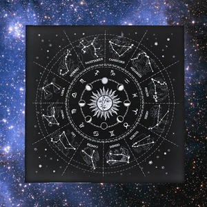 Board Game Flannel Psychological Tarot Cloth Home Decor Astrology Wicca Velveteen Divination Cards Party Playing Square Tapestry