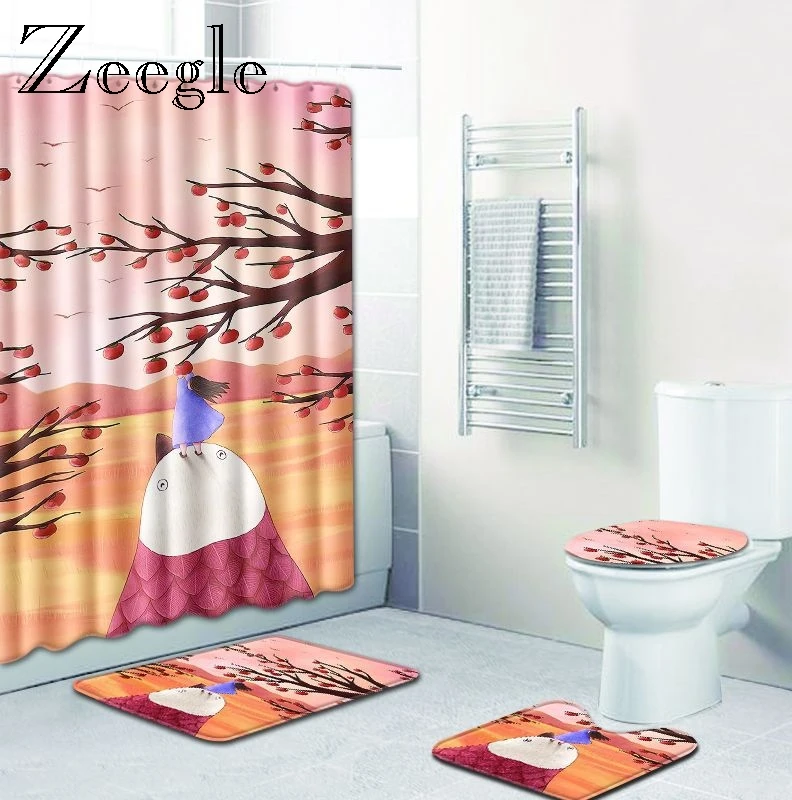 Zeegle Противоскользящий коврик для душа, коврик для туалета, ванной, коврик для пола, микрофибра, коврик для ванной, впитывающий воду, моющийся Мягкий коврик для душа