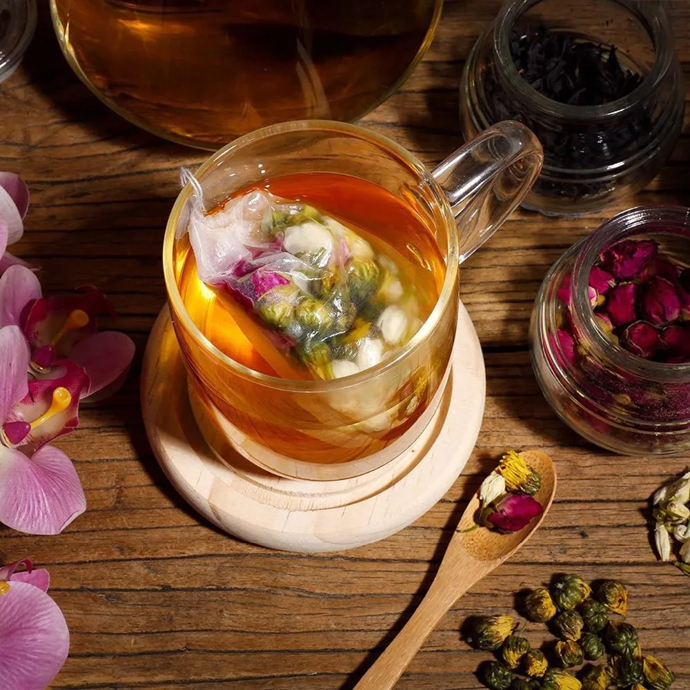 Description Picture 4 of item100 Pcs Disposable Tea Bags Filter Bags for Tea Infuser with Coffee filter bag Food Grade Non-woven Fabric Spice Filters Teabags