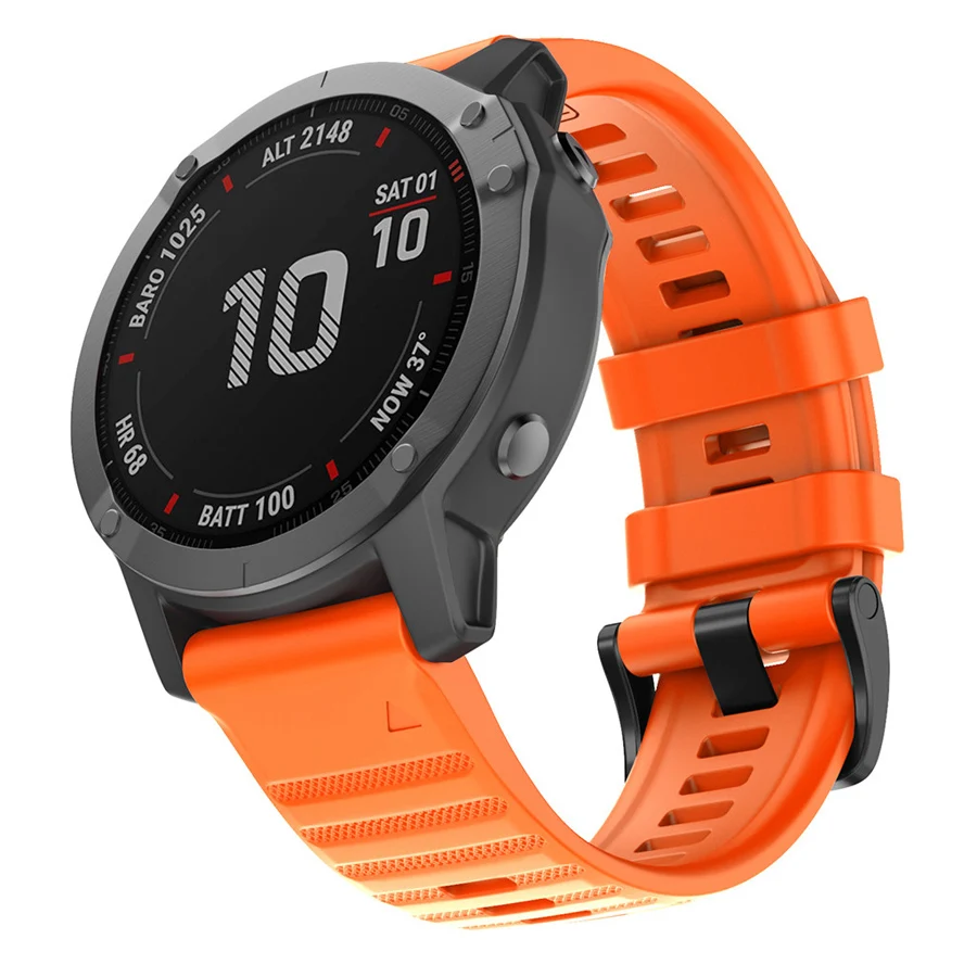 Correa - Correa de seilicona Garmin Fenix 6/6 Pro/5 Plus/Forerunner 935, 22  mm INF, naranja