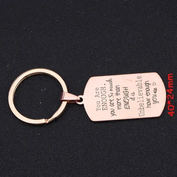 

Inspirational Keychain You Are Enough You Are So Much More Than Enough It Is Unbelievable How Enough You Are Unisex Gift