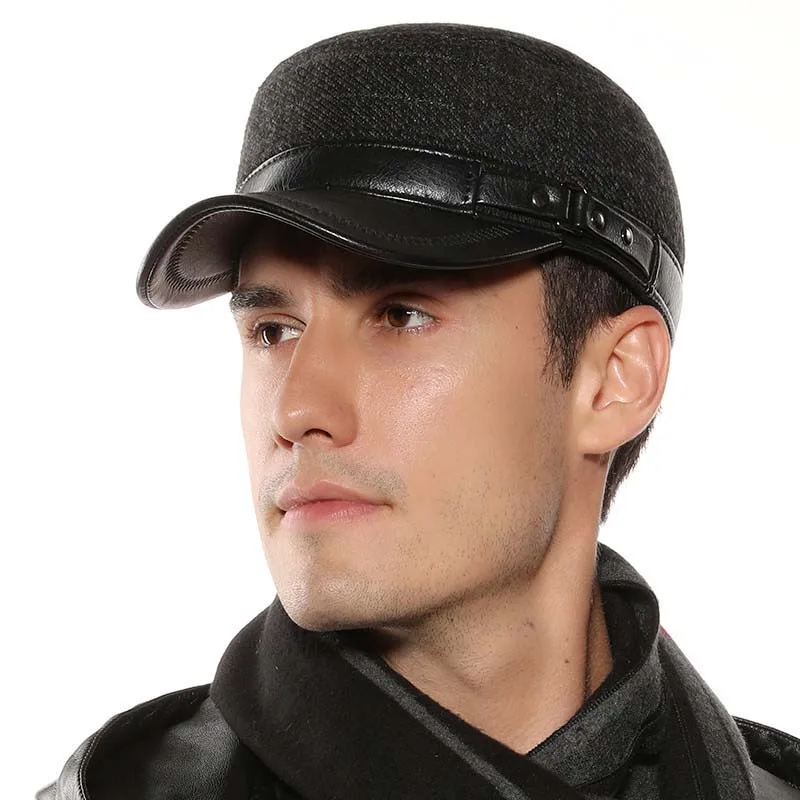 QDKPOTC осень-зима Лоскутные армейские кепки для мужчин среднего возраста классическая женская шляпа в стиле ретро Топ на плоской подошве темно-синяя армейская шляпа бейсболки