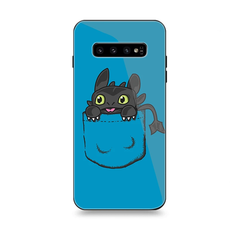 G12 Чехол для телефона Стекло для samsung A40 A50 A10 A20 A30 A60 A70 S10 S7 край S8 S9 Note 8 9 10 Plus чехол с изображением Беззубика - Цвет: G12