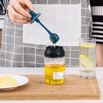 

Spice Jar Storage Moisture Proof Lid Spoon Integral Seasoning Honey Brush 250ML Containers Salt Box with Spoon Kitchen Supplies#