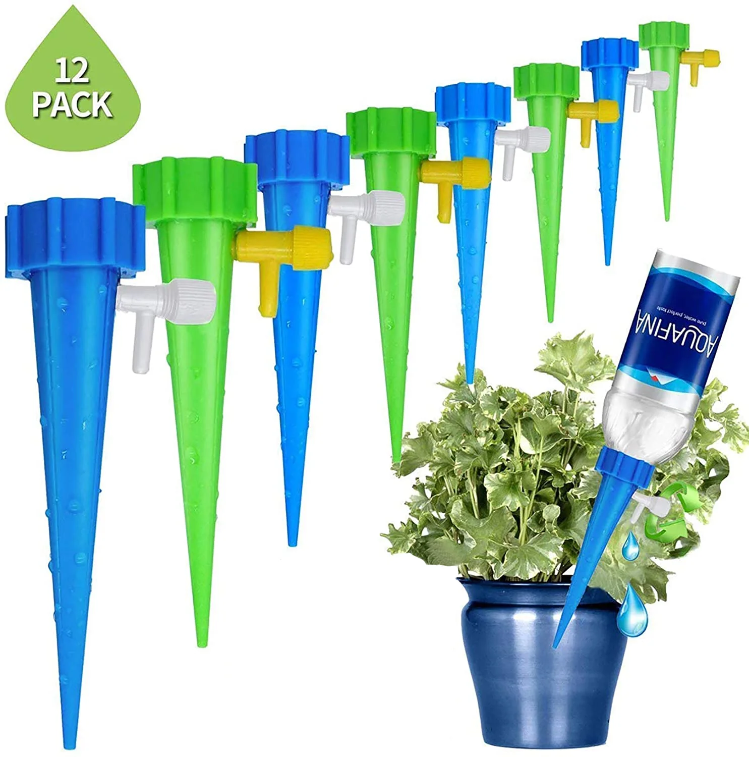 20/50/100pc Plant Self Watering Adjustable Stakes System Vacation Plant