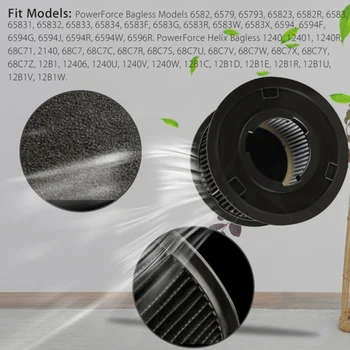 

2 Sets Washable Filters For Bissell Powerforce Helix Vacuum Cleaner Filter Dual Inner &Outer Filters