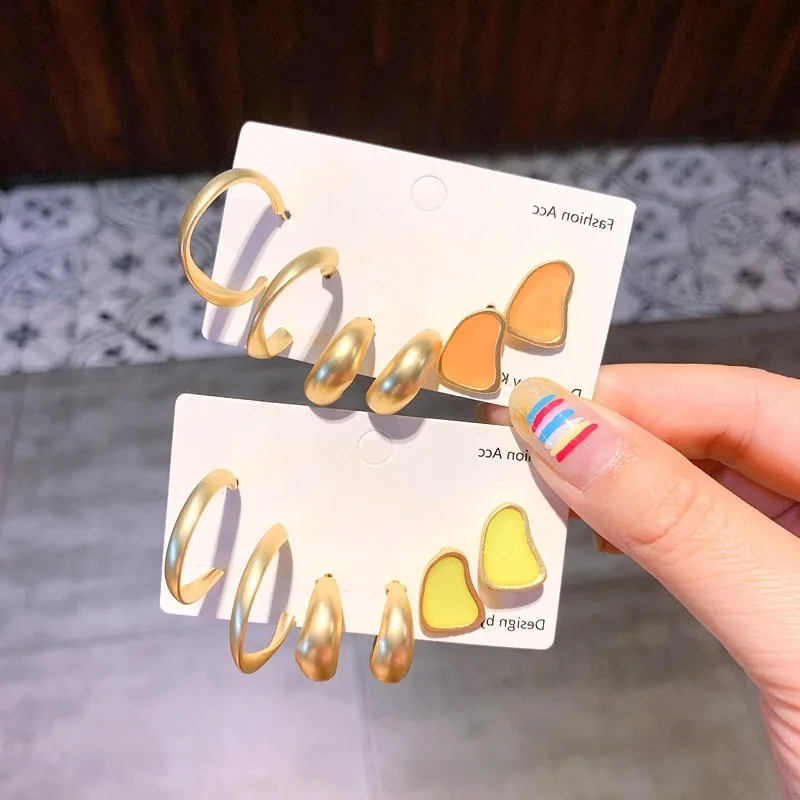 

Tassel Acrylic Earrings For Women Bohemian Earrings Set Big Geometric Drop Earring 2019 Brincos Female DIY Fashion Jewelry