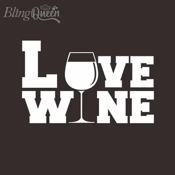 

BlingQueen 12PCS/LOT Love Wine Patches Iron On Transfers Flock Vinyl Heat Transfers