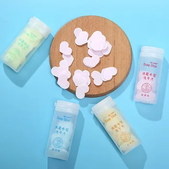 

100Pcs/50Pcs Mini Paper Soap For Outdoor Travel Use Disposable Soap Paper Clean Scented Slice Foaming Box