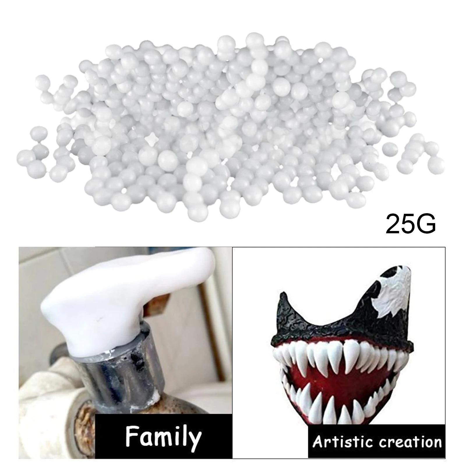 Temporary Tooth Repair Kit Thermal Molding Repair Fitting Bead Denture Repair Fake Teeth Veneer for Filling Missing Broken Teeth