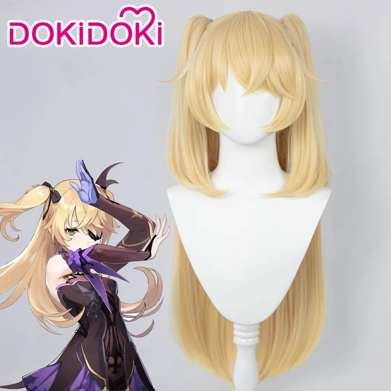DokiDoki игра Genshin воздействия Косплэй Хэллоуин фишль парик волос| |
