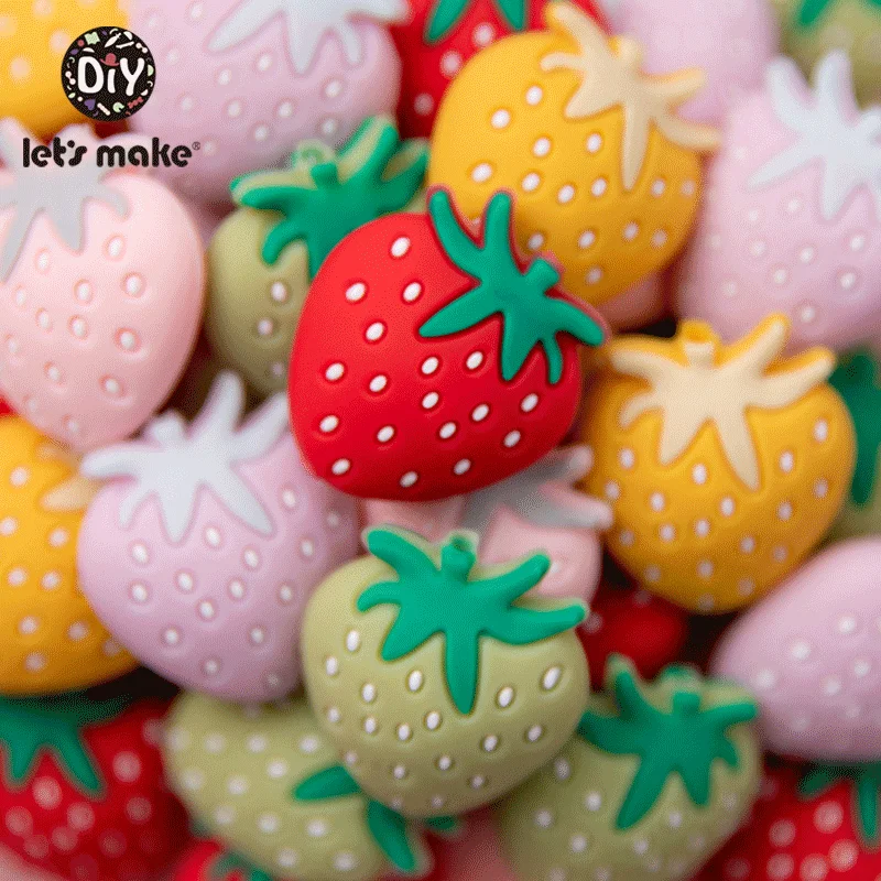 strawberry teething pacifier