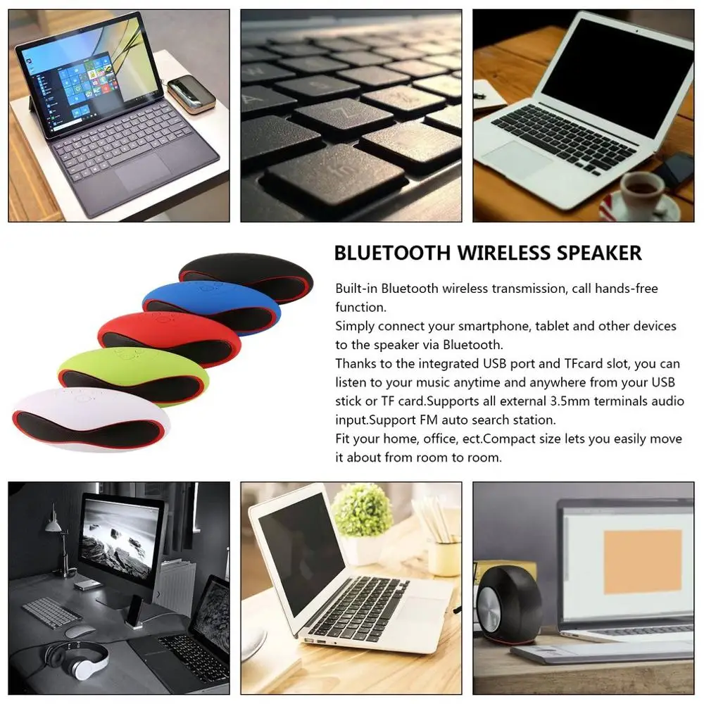 Мини Bluetooth динамик портативный беспроводной звуковая система 3D стерео музыка