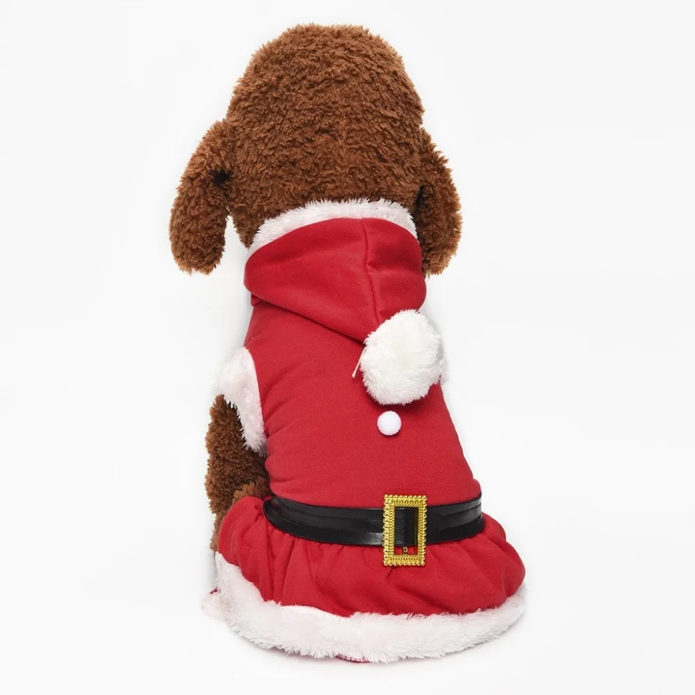 New Year Christmas Pets Dogs Dress Santa Claus Clothes Winter Keep Warm Xmas Pattern Cat Dog Clothing french bulldog ropa Q3