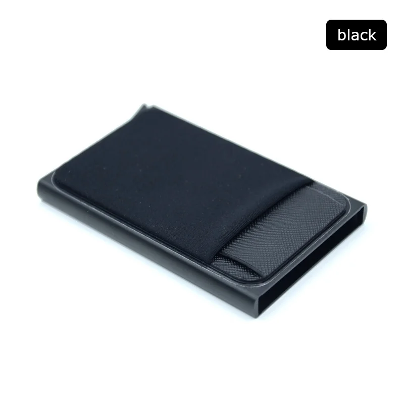 Металлический кошелек, анти-сканирующий, кожаный, алюминиевый чехол, тонкий, RFID, блокирующий кошелек, ID, держатель для кредитных карт, для наличных, для мужчин, кошелек для кредитных карт - Цвет: 6