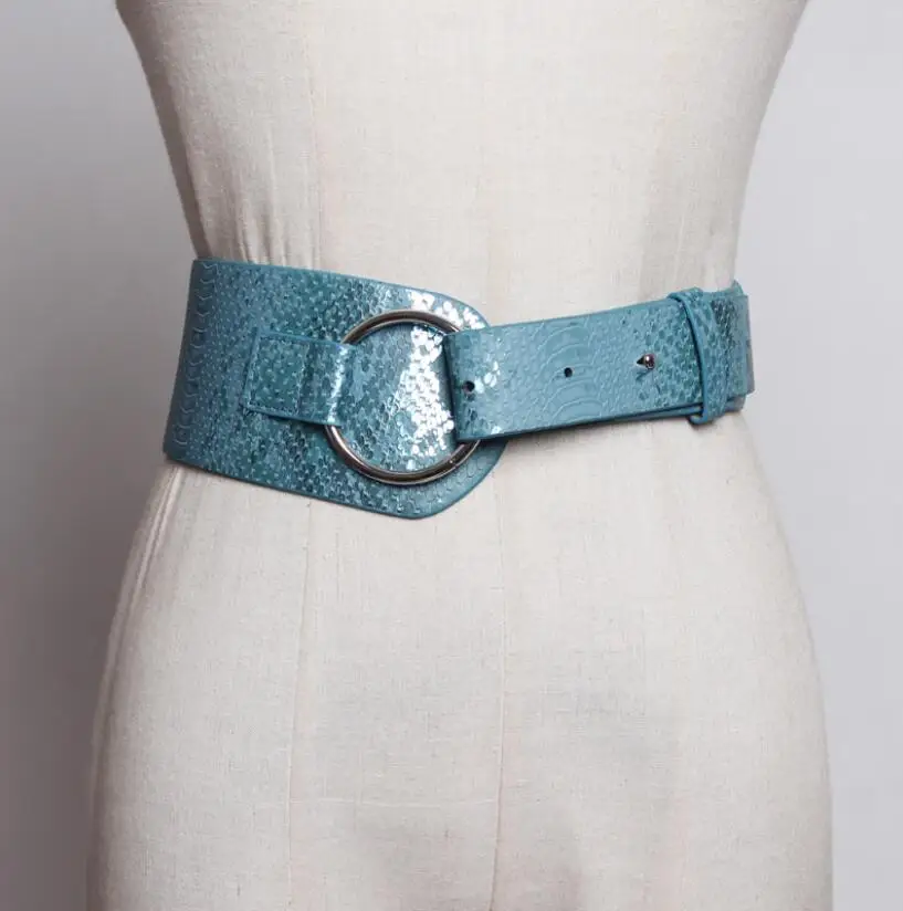 

Women's runway fashion PU leather Cummerbunds female Dress Corsets Waistband Belts decoration wide belt R1983