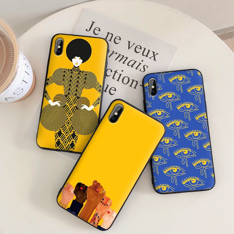 Black Cover for Xiaomi Mi A1 A2 A3 5X 6X mi note 10 A2Lite CC9 CC9E F1 Pro Phone Case Xiomi Mix 2S max3 funda para funny art | Мобильные