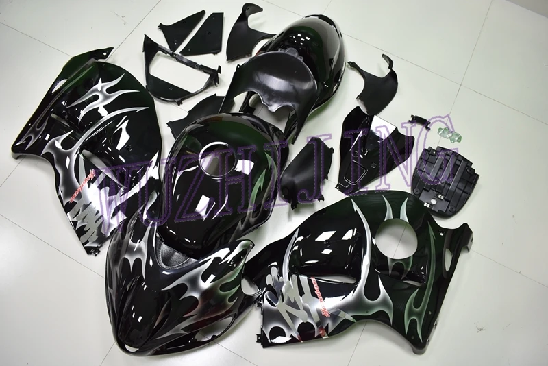 Набор для всего тела GSX R1300 2000 обтекатель HAYABUSA 97 98 черный серебряный каркас мотоцикла обтекатель HAYABUSA 1997-2007 - Цвет: INJECTION mold