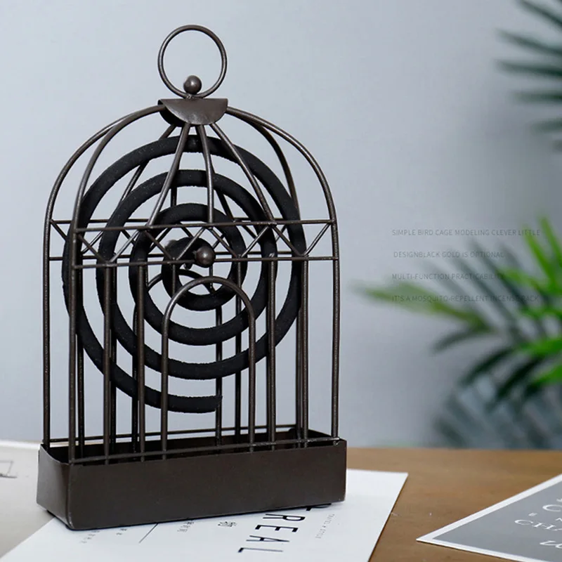 Nordic Retro Iron Insect Mosquito Coil Holder Innovative Home Incense Sandalwood Mosquito Repellent Coil Holder