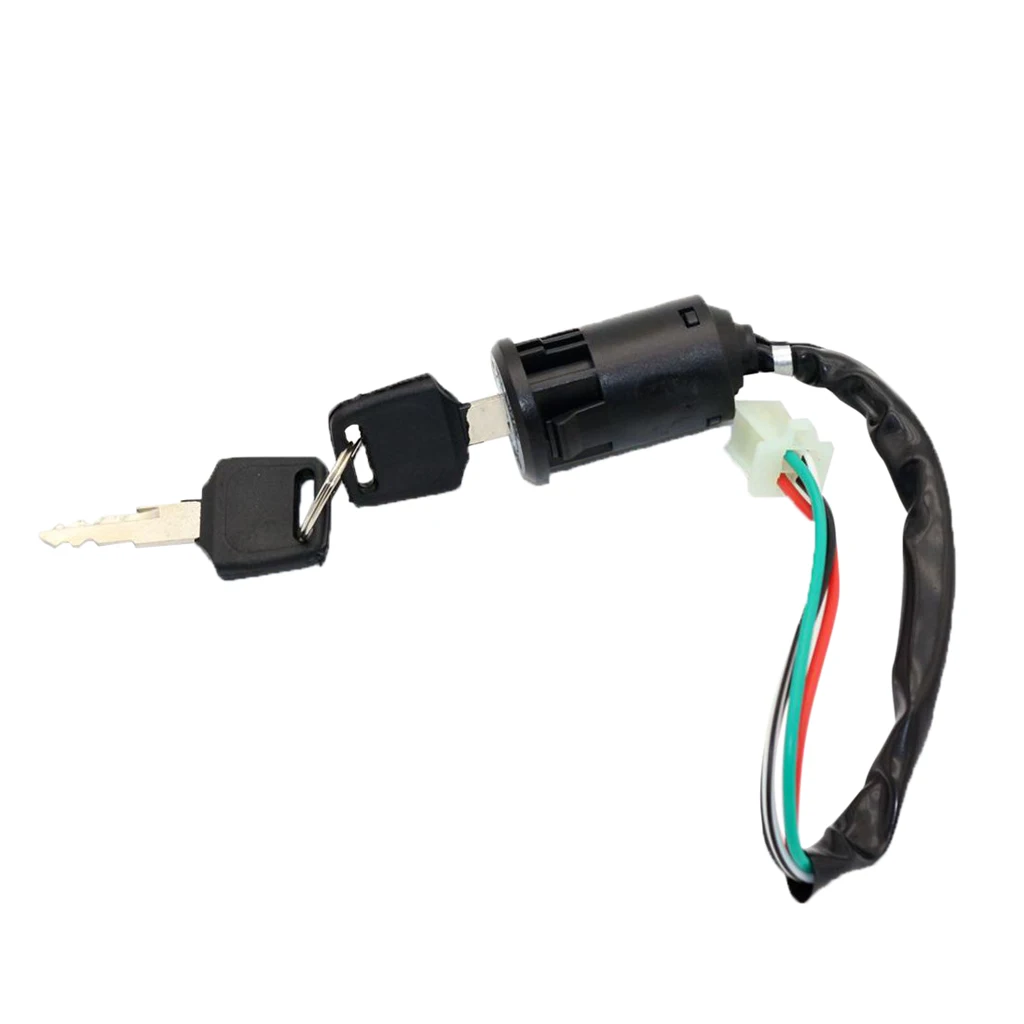 Black Ignition Lock Ignition Switch Key Fit For 50/110/125/250cc PIT Quad Dirt Bike ATV