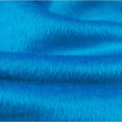 Blue Suli Alpaca Fabric Custom 150cm Wide Single-sided Long Wool Fabric Autumn And Winter Cashmere Coat Fabric For Sewing