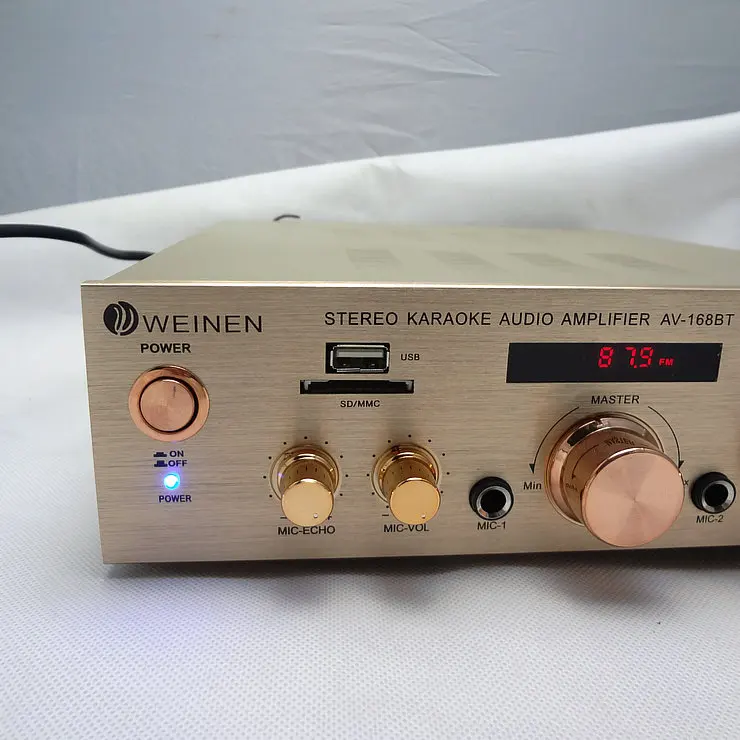 KYYSLB 220V 300 Вт* 2 5,0 дома Театр Bluetooth усилитель AV-168BT высокий профессиональный Мощность AV сабвуфер лихорадка KTV усилитель 50 Гц
