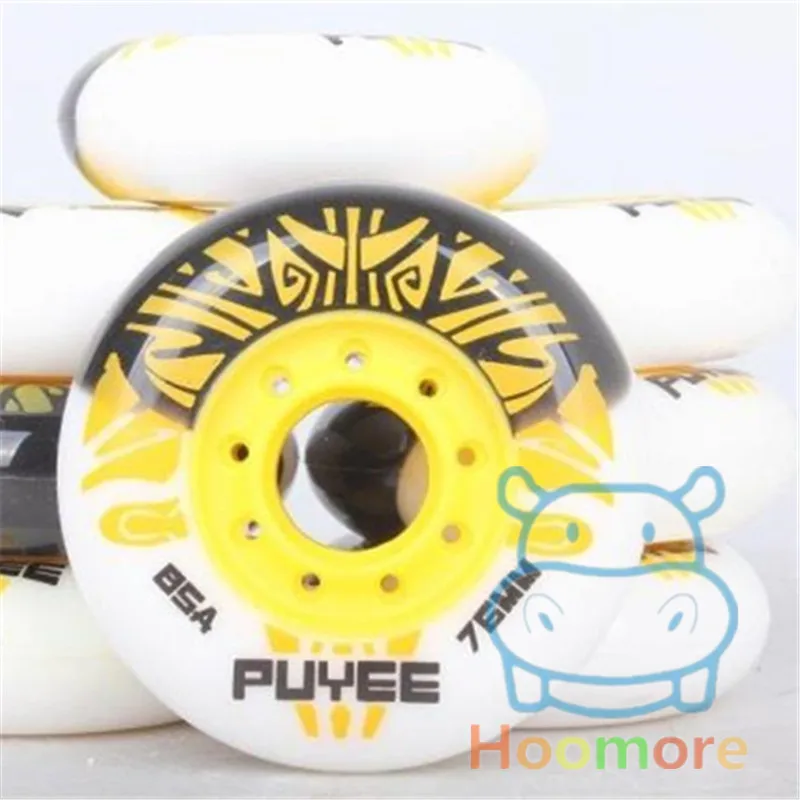 2 colors mixed skating wheel for slalom FSK skates patins 85A skates wheels 80mm 76mm 72mm