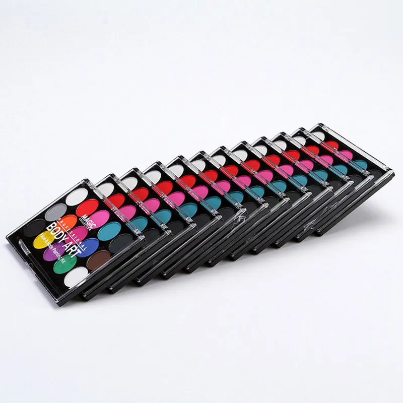 15Colors Professional Face&body Art Painting Kit Non Toxic Water Paint Oil With Brush For Christmas Halloween Carnival Party Art