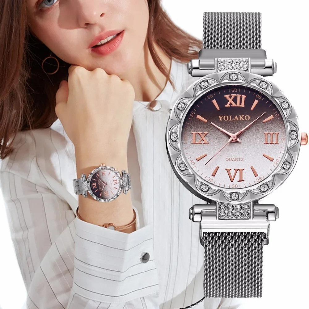Роскошные Брендовые женские часы магнитные часы Женские кварцевые наручные часы модные женские наручные часы reloj mujer relogio feminino