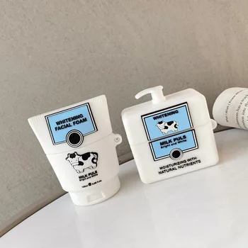 

2020 new cartoon cute Facial cleanser Bluetooth headset protection box, suitable for the charging box with Airpods1 2 3