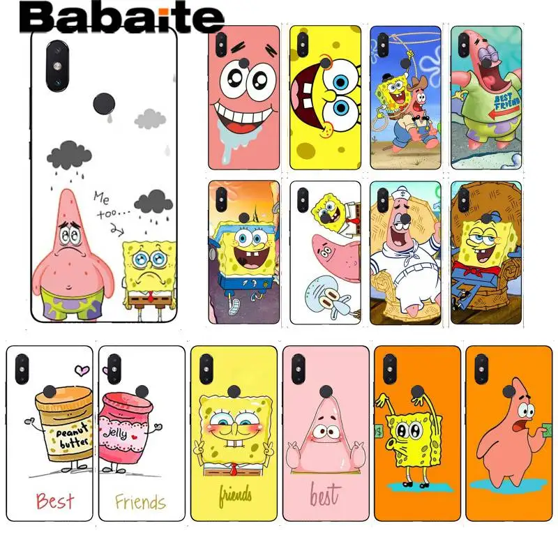 

Babaite best friends forever BFF Spongebob Newly Arrived Black Phone Case For XiaoMi 6 MIX2 8SE K20 REDMI 5A NOTE4X 7 6A