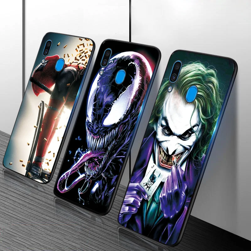 Чехол для samsung Galaxy A40 A 40, чехол SM-A405F, Новое поступление, чехол для телефона Venom Joker, оболочка для samsung A40, мультяшный черный чехол из ТПУ