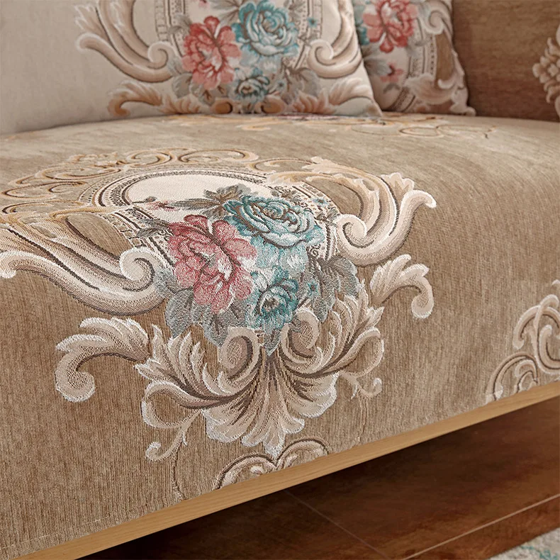 

Four seasons universal chenille sofa cushion American retro non-slip fabric all-inclusive universal cover towel cushion