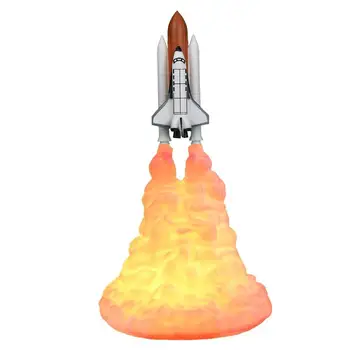 

Creative 3D Print Space Shuttle Lamp Multi-function Superb Craftsmanship Rechargeable Night Light Home Bedroom Lamp