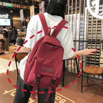 

Backpack Women's 2020 Korean-style New Style Simple Casual High School Schoolbag Japanese-style Harajuku Versatile Campus bag