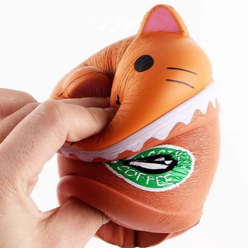 Кавайный мягкий Кофе Кубок кошка игрушечная голова Ароматические практичный медленно нарастающее при сжатии игрушки для взрослых анти-strss лучший подарок игрушка для снятия стресса