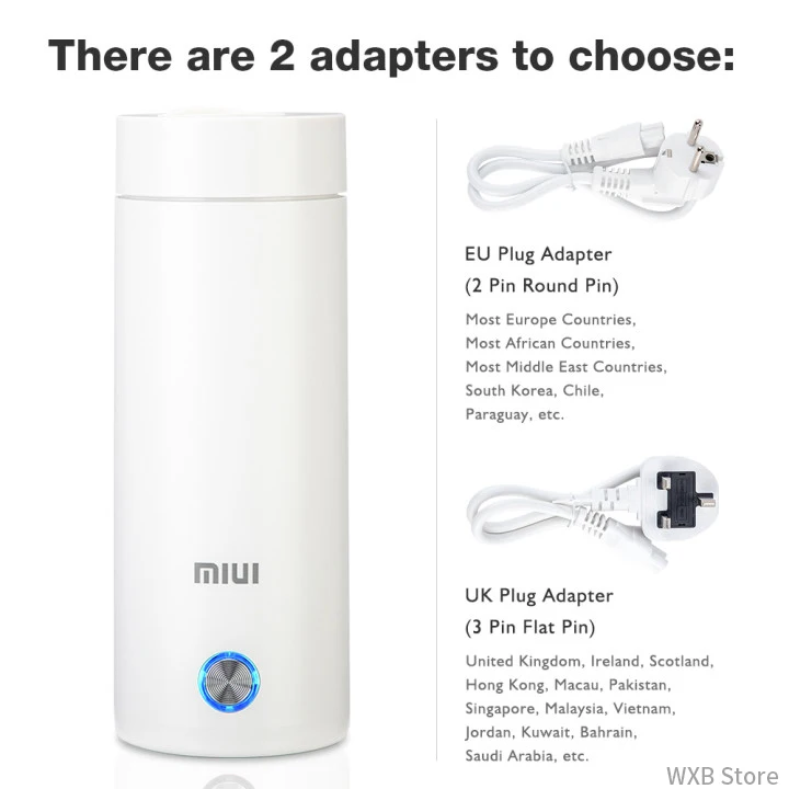 300ml Portable Electric KettlesThermal Cup Make tea Coffee Travel Boil water Keep warm Smart Water Kettle Kitchen Appliances