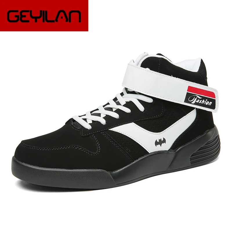 

Autumn Men PU Leather Fashion Sneakers High Cut Men's Casual Shoes Winter Male Warm Footwear 2019 New Size 46 Man Casual Sneaker