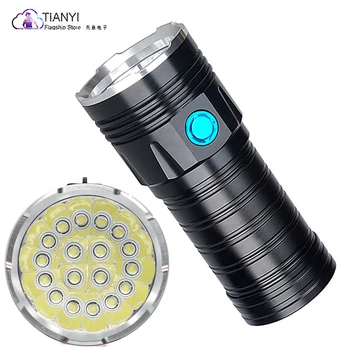 

18LED T6 glare flashlight USB charging output input outdoor lighting charging flashlight super bright and low light flashlight