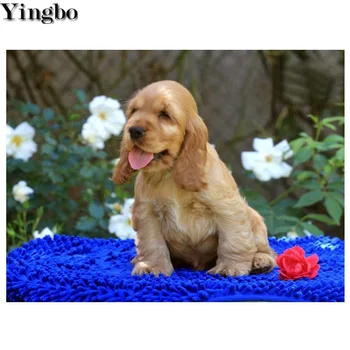 

DIY 5D Square Diamond Embroidery British cocker spaniel Patterns Diamond Mosaic Handmade Diamond Painting dog Cross Stitch Kits