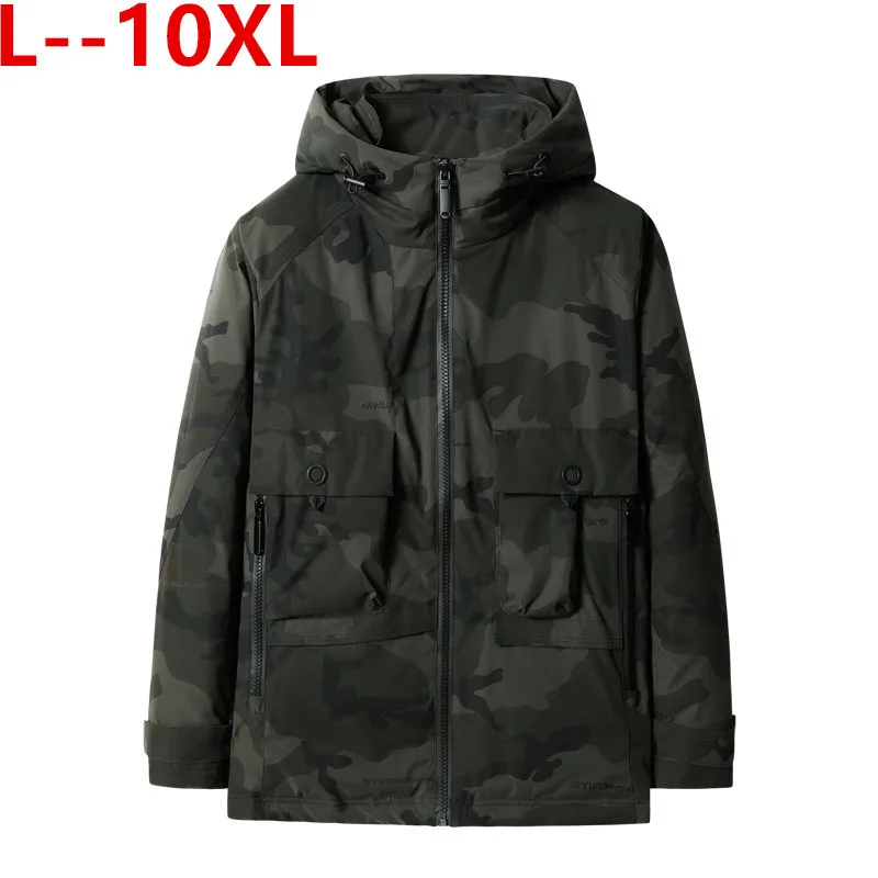 Плюс 10XL 8xl 6XL 5X бренд 2020 зимняя хлопковая стеганая куртка толстовки мужские