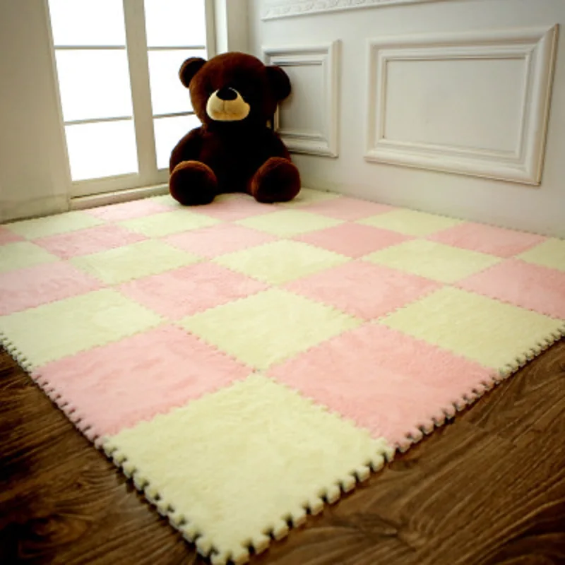 Коврик-пазл детский игровой коврик EVA Поролоновый ковер сшитый пол замшевый для