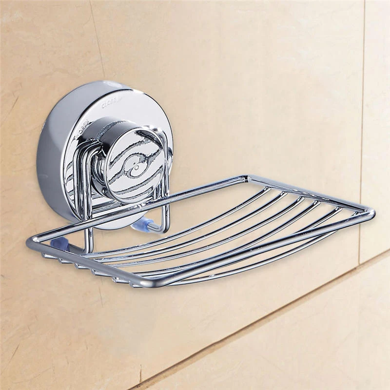 Wall Mounted Soap Holder Bathroom Stainless Steel Storage Box Container Tray Powerful Suction Cup Rack Accessories | Дом и сад